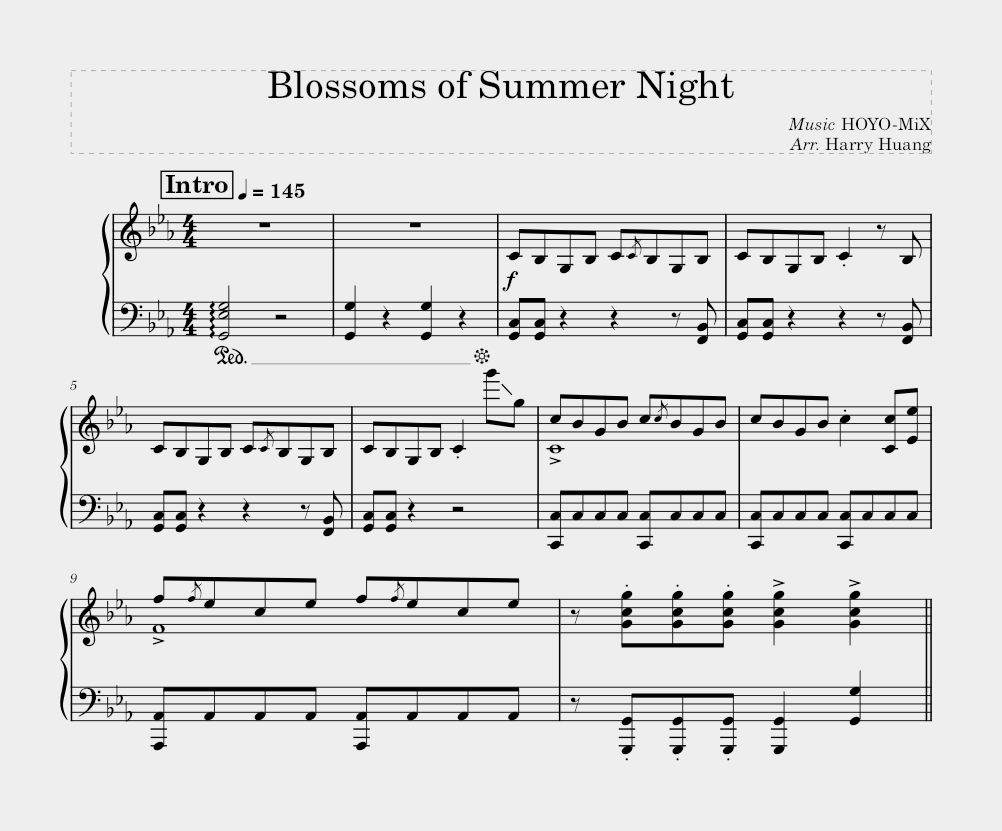 Blossoms of Summer Night Intro